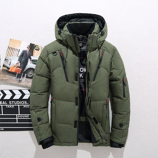 Men’s Thickened Winter Parka with Hood