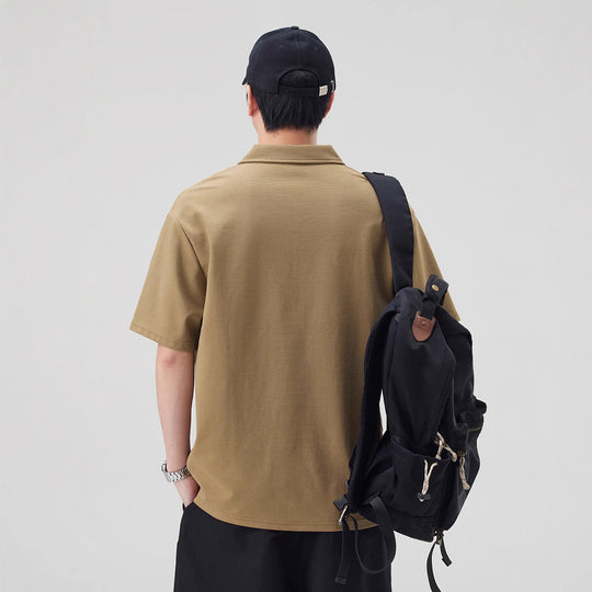 Men’s Casual Zip Polo Shirt