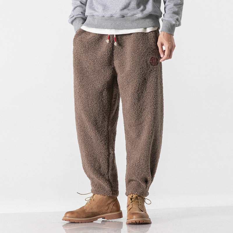 Comfortable fleece jogging pants men