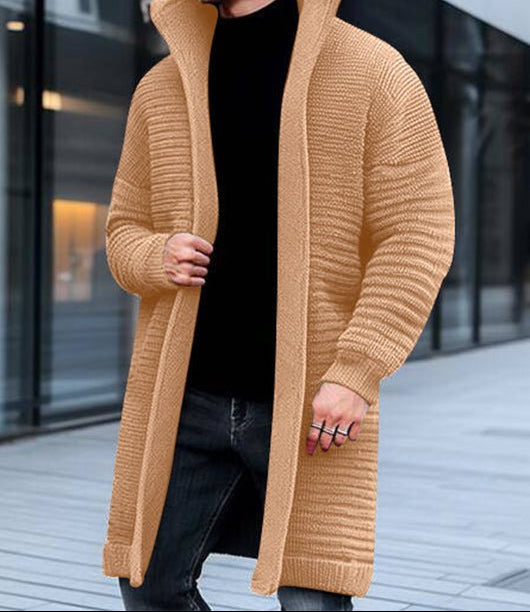 Men's Long Knitted Cardigan
