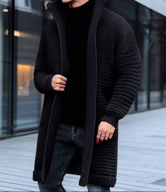 Men's Long Knitted Cardigan