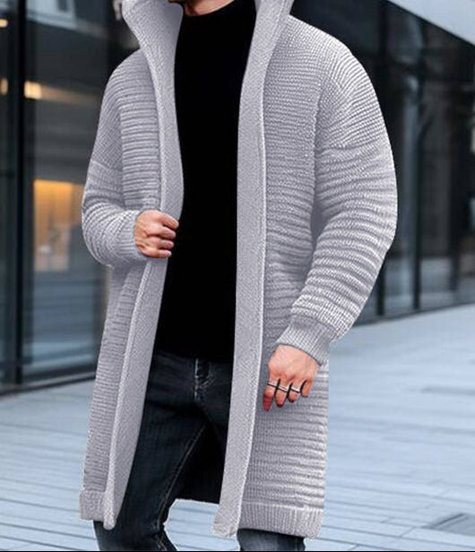Men's Long Knitted Cardigan