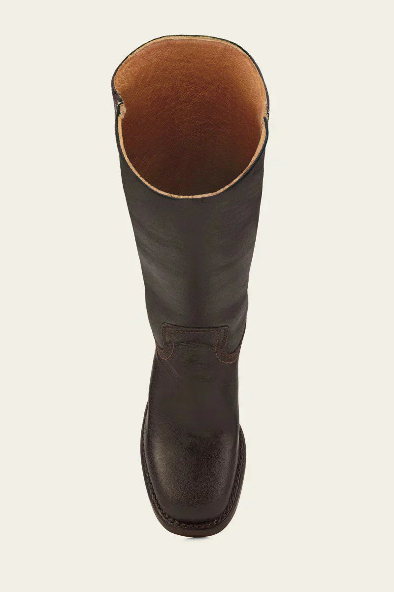 Classic Women's Leather Boots with Block Heel