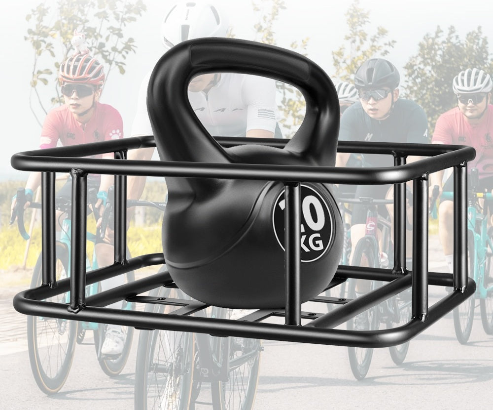 Heavy-Duty Rear Bike Basket with Rack