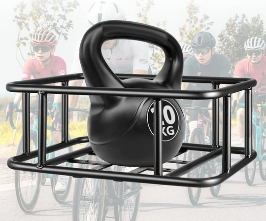 Heavy-Duty Rear Bike Basket with Rack
