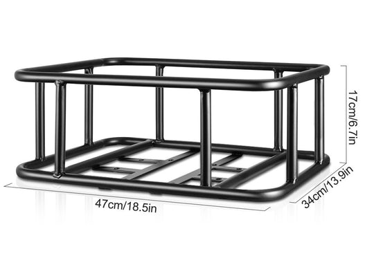 Heavy-Duty Rear Bike Basket with Rack