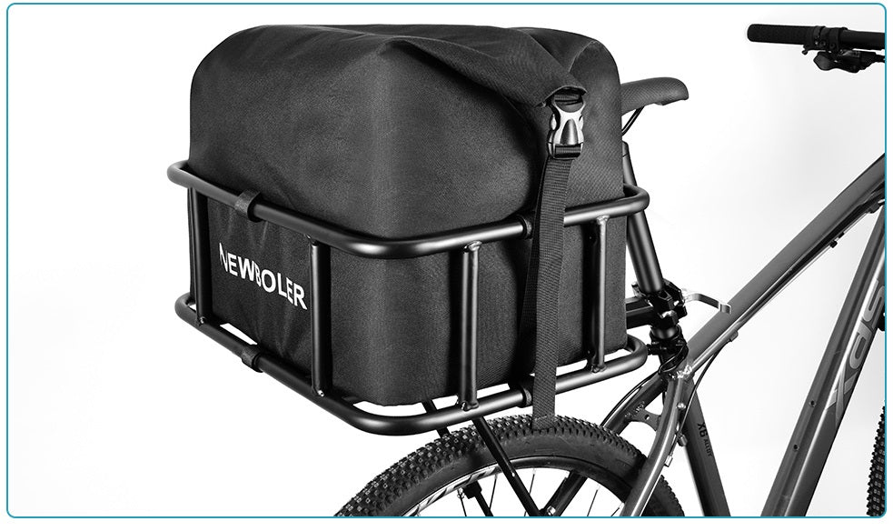 Heavy-Duty Rear Bike Basket with Rack