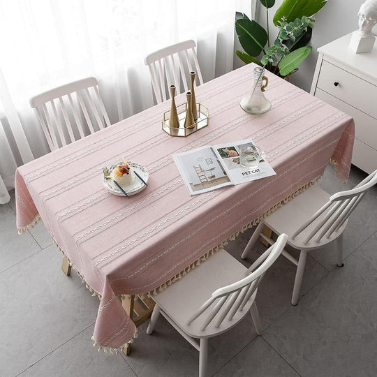 Elegant Cotton and Linen Tablecloth