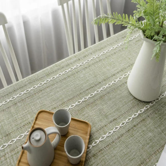 Elegant Cotton and Linen Tablecloth