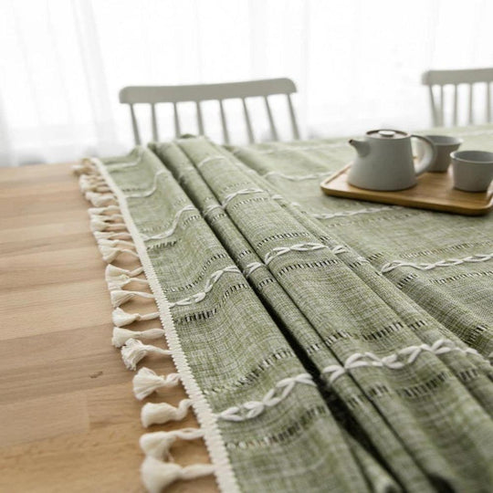 Elegant Cotton and Linen Tablecloth