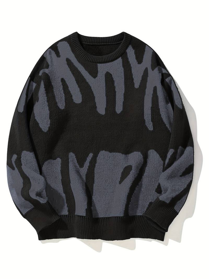 Oversized Patterned Jumper