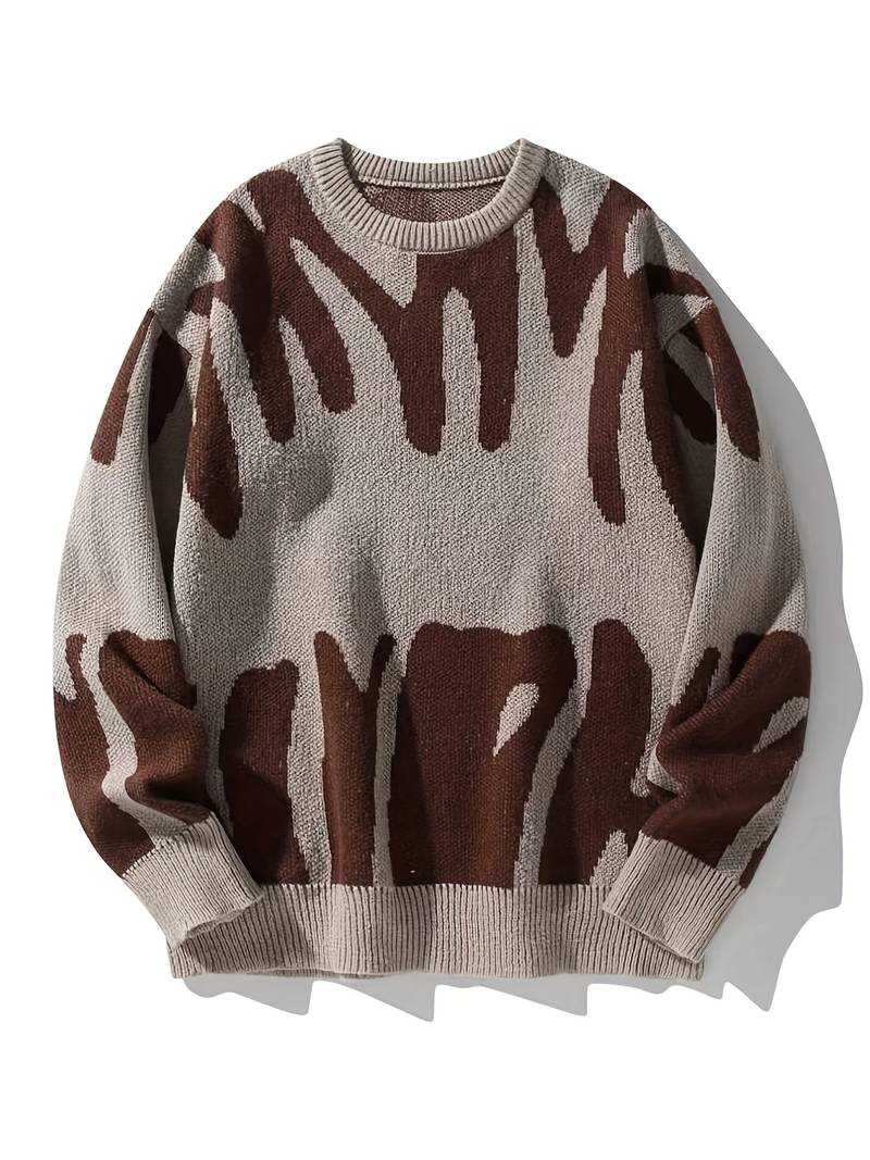 Oversized Patterned Jumper