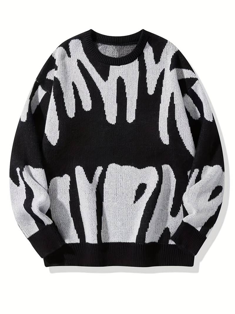 Oversized Patterned Jumper
