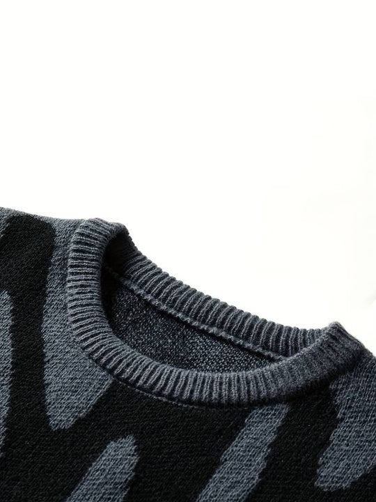 Oversized Patterned Jumper