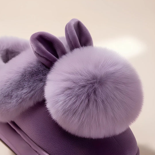 Bunny Ears Plush Slippers
