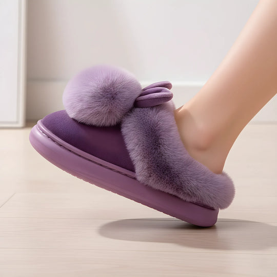Bunny Ears Plush Slippers