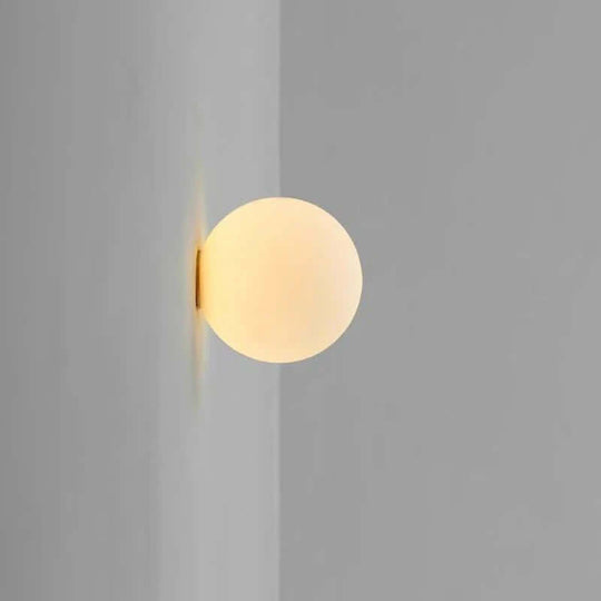 Modern Milk-Glass Wall Light