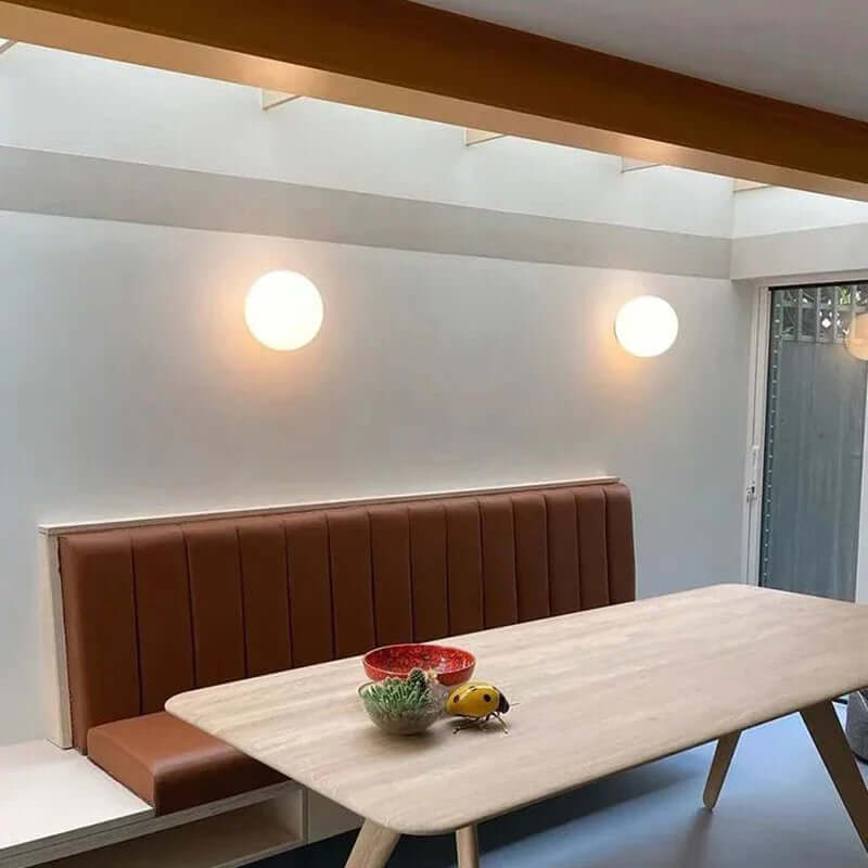 Modern Milk-Glass Wall Light