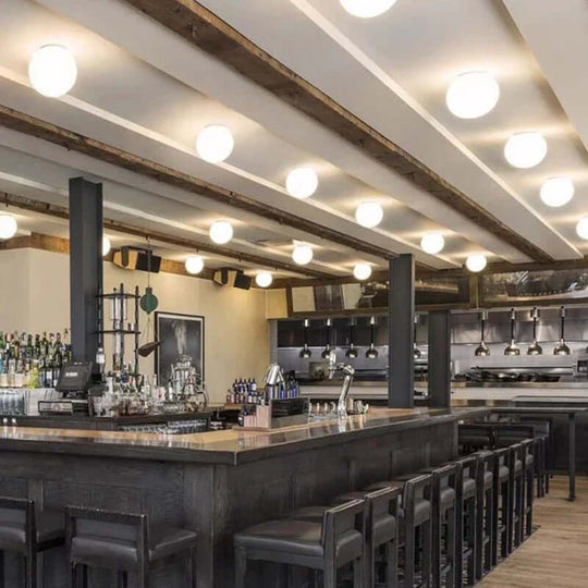 Modern Milk-Glass Wall Light