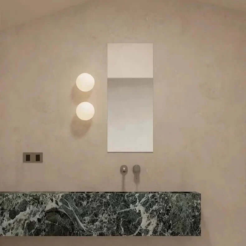 Modern Milk-Glass Wall Light