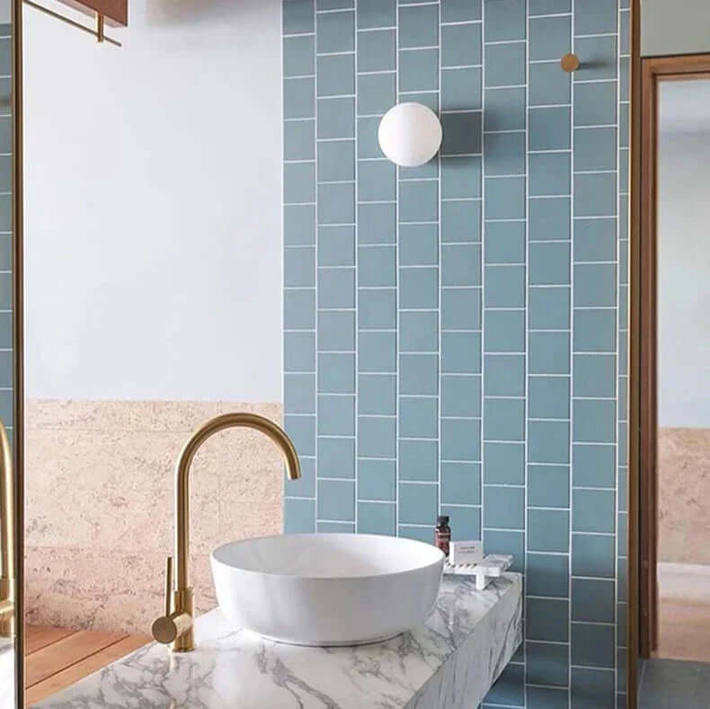 Modern Milk-Glass Wall Light