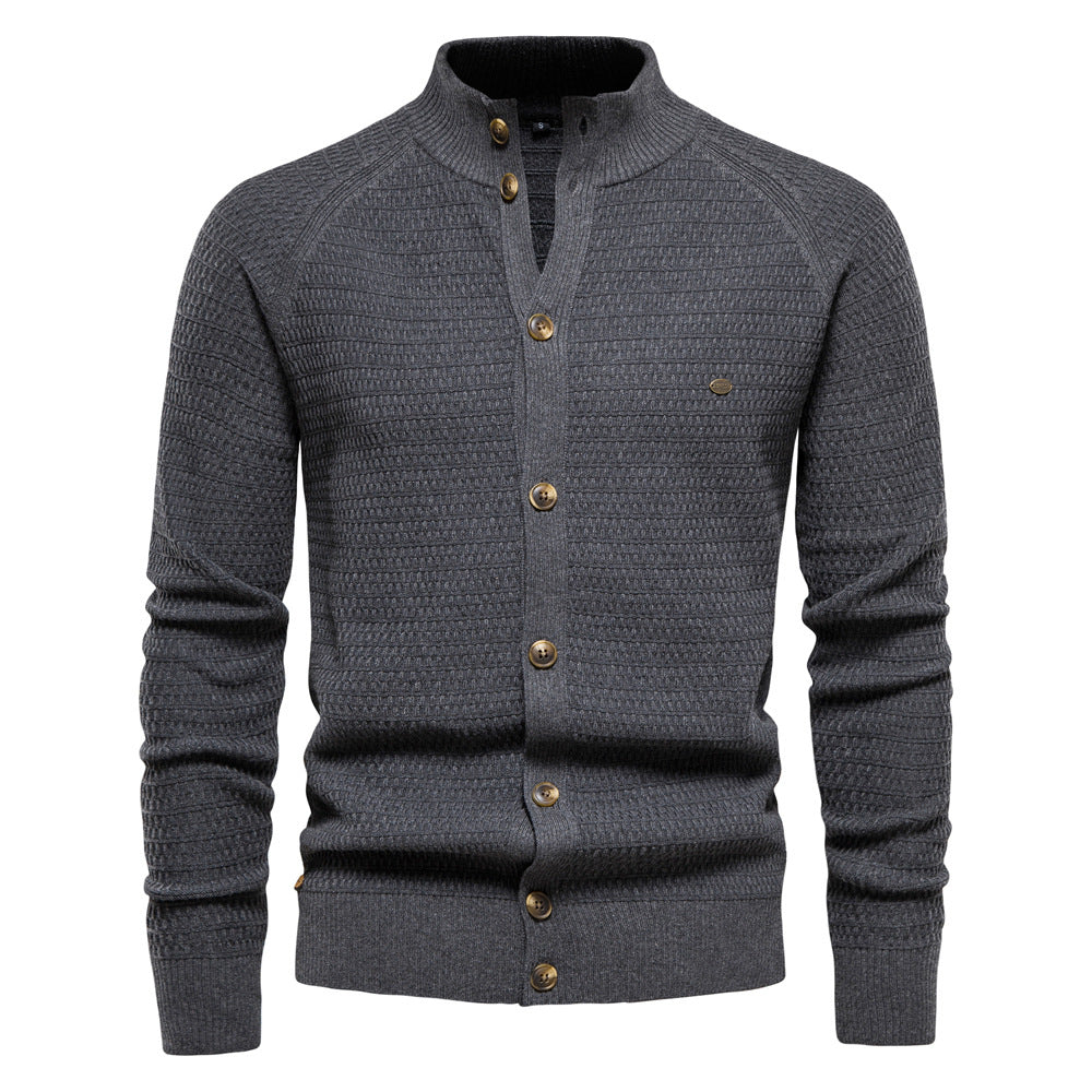 Men’s Stand Collar Cardigan