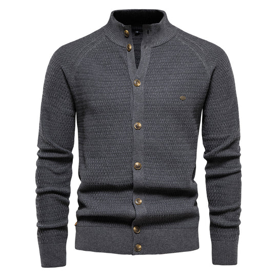 Men’s Stand Collar Cardigan