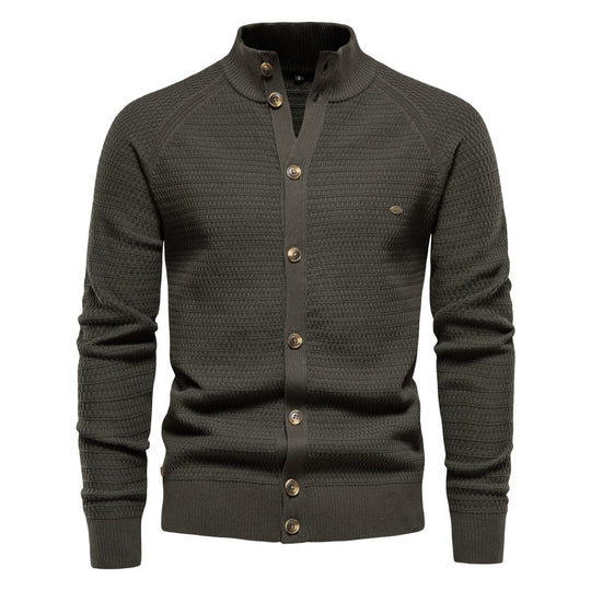 Men’s Stand Collar Cardigan