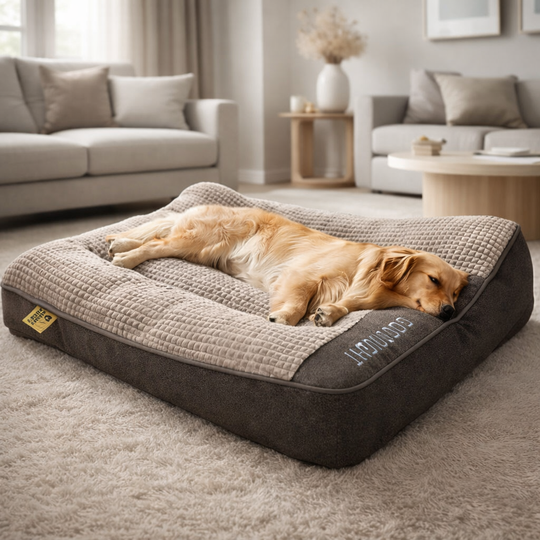 Soft Dog Bed with Headrest