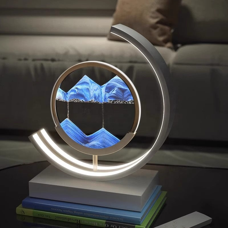 Rotating Moving Sandscape Night Light for Relaxation and Home Decor