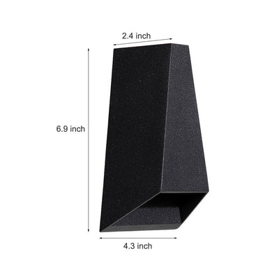 Up and Down LED Waterproof Black Modern Outdoor Wall Lights