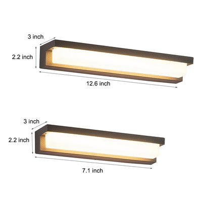 Solar Outdoor Waterproof Energy efficiency Long Strip LED Wall Light for Garden Villa