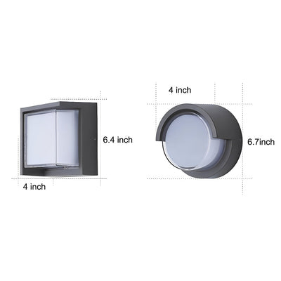 Modern Round and Square LED Wall Light for Villa Garden Balcony