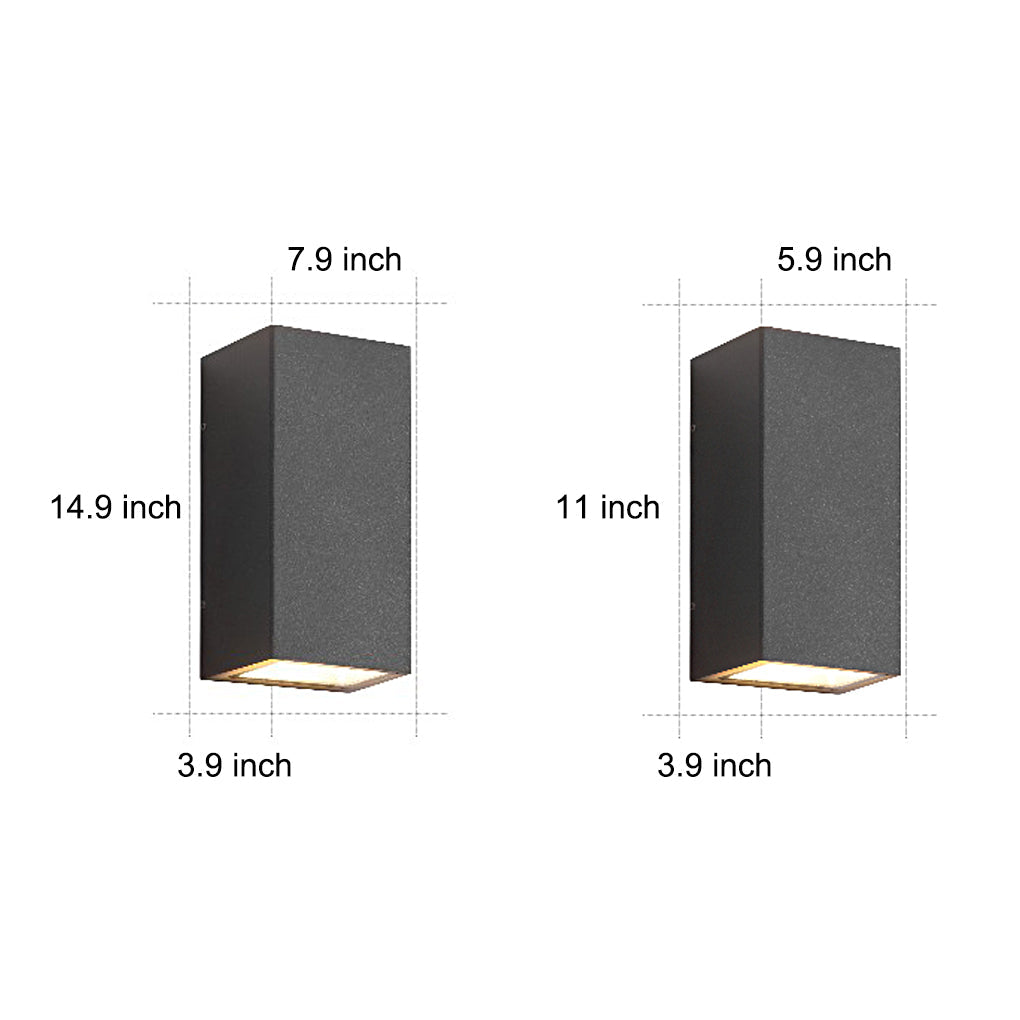 Rectangular Solar LED Wall Sconce