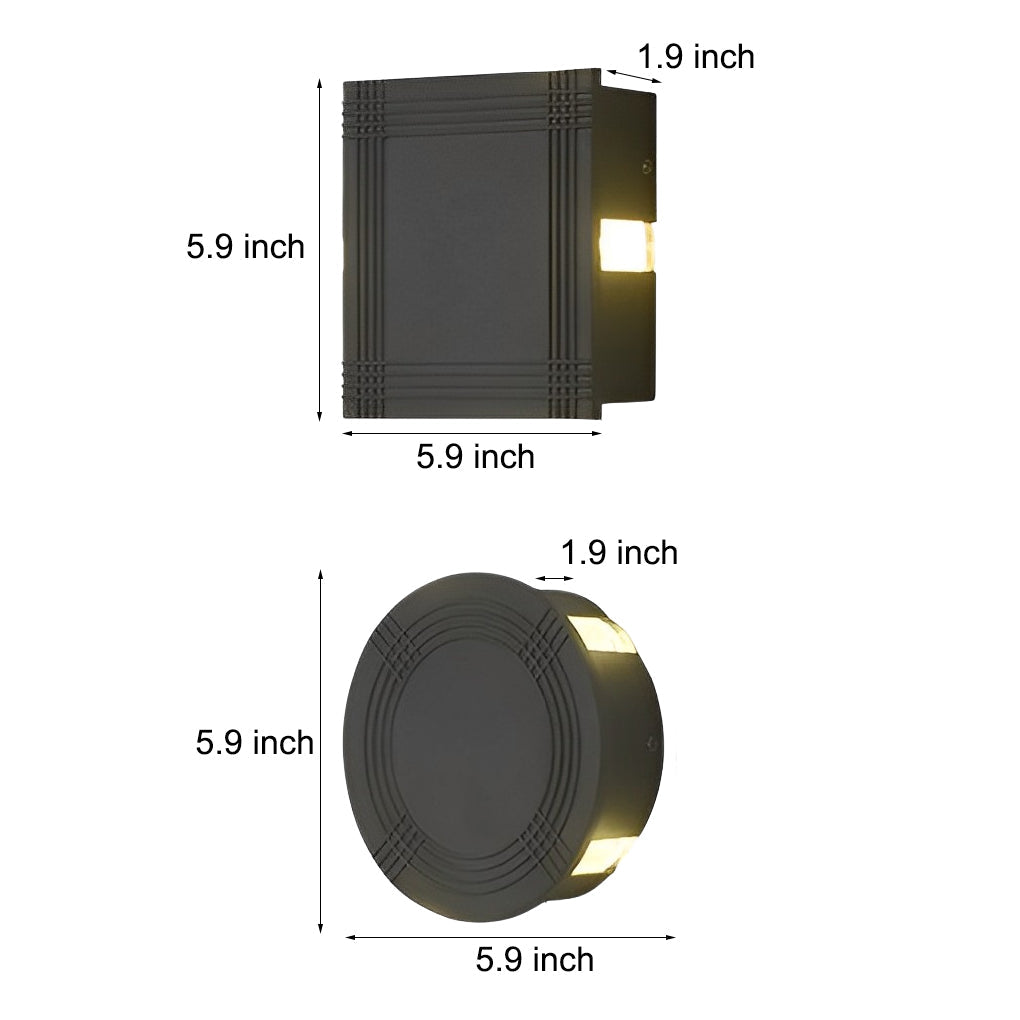 Round and  Square LED Wall Lamp