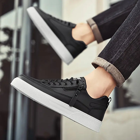 Men’s Low-Top Sneakers with Side Zip