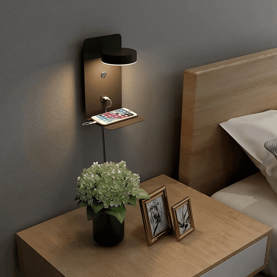 Wall Night Lamp with USB Charging Port