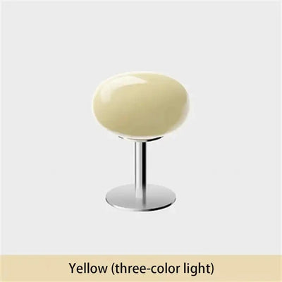 Rechargeable Table Lamp with Glass Shade and Adjustable Brightness