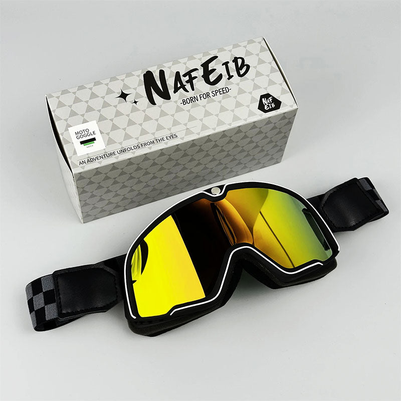 Retro Motorcycle Goggles Fit Over Glasses