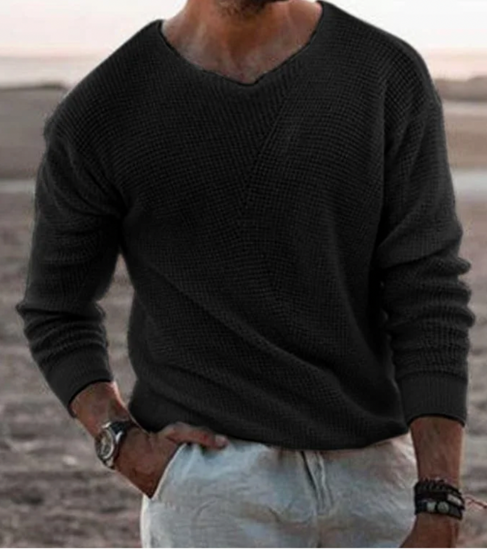 Men’s Textured Knit Sweater