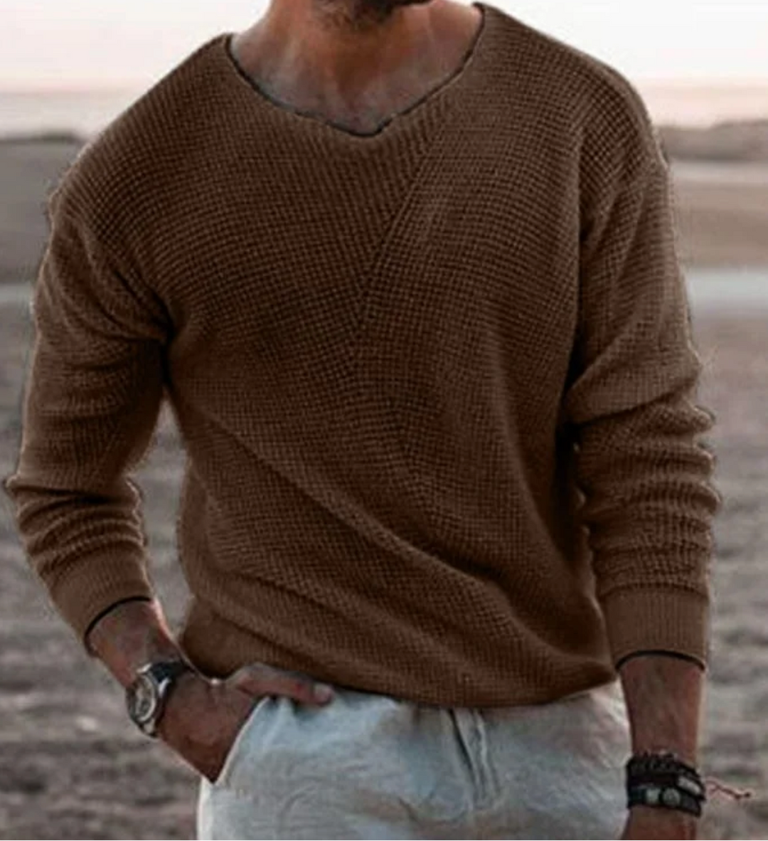 Men’s Textured Knit Sweater