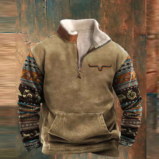 Men’s Quarter-Zip Western Pullover