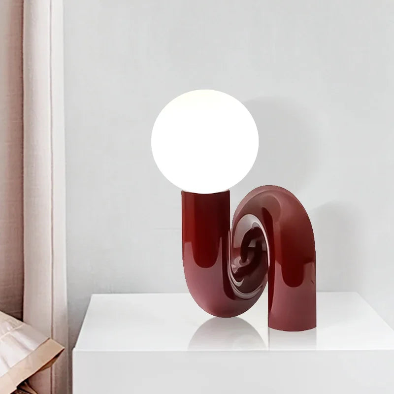 Contemporary Glass Sphere Lamp - Modern Table Lamp