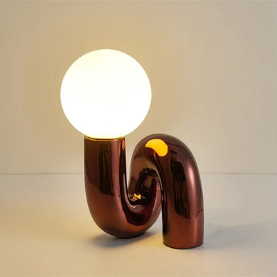 Contemporary Glass Sphere Lamp - Modern Table Lamp