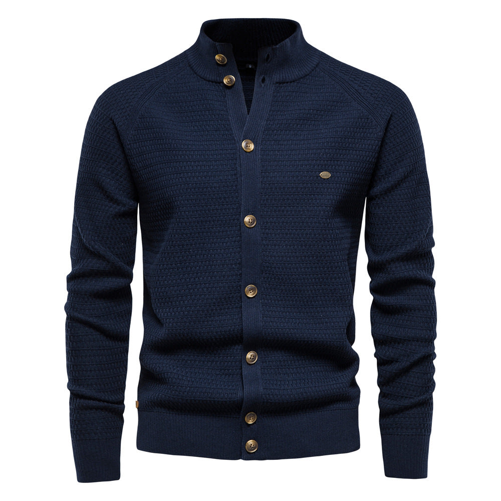 Men’s Stand Collar Cardigan