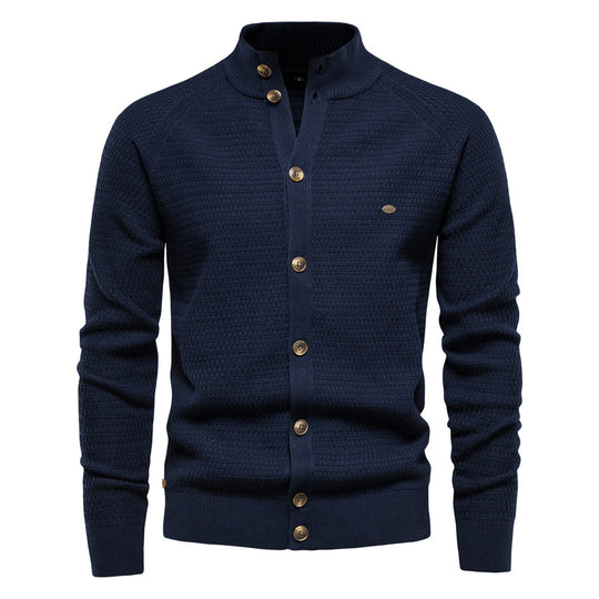 Men’s Stand Collar Cardigan