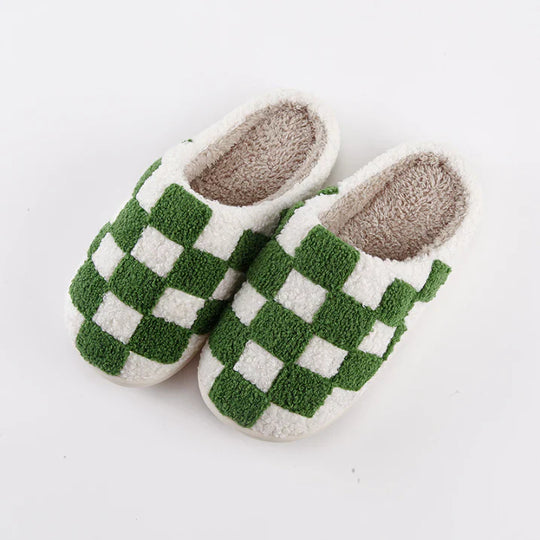 Checkered Slip-On Indoor Slippers