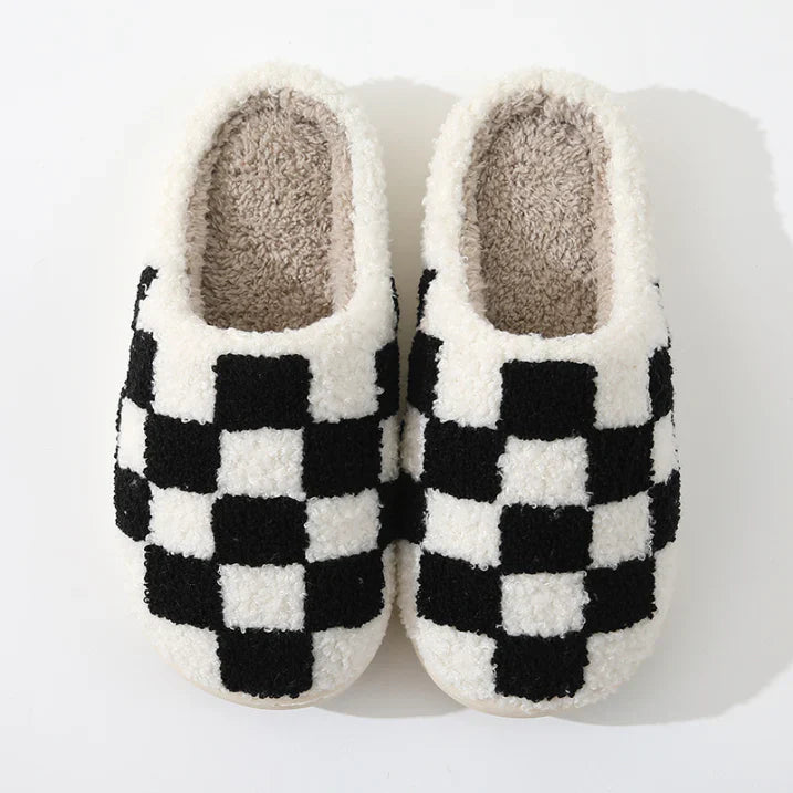 Checkered Slip-On Indoor Slippers