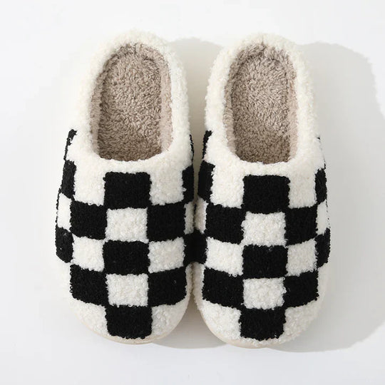 Checkered Slip-On Indoor Slippers