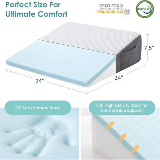 Wedge Pillow for Acid Reflux